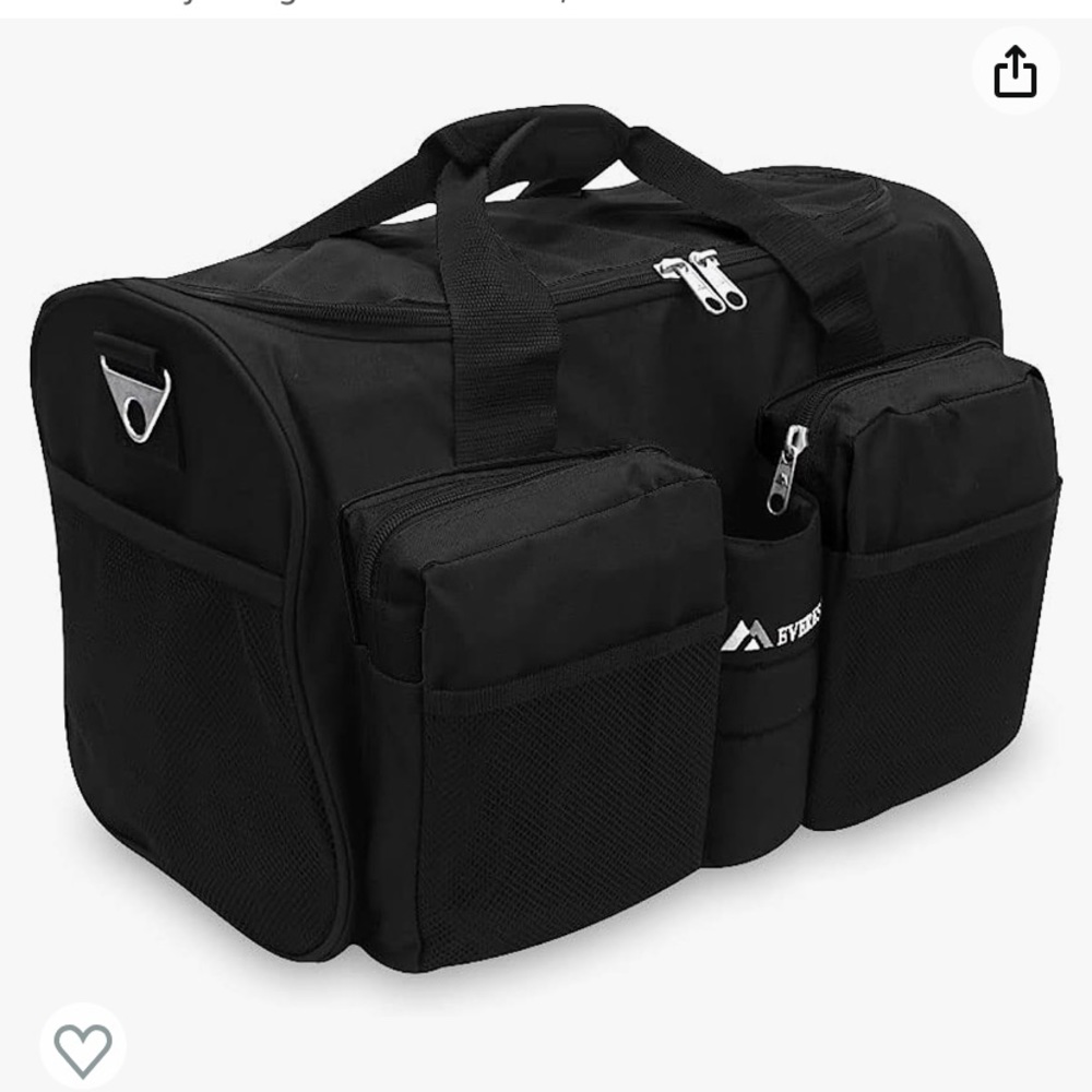 Everest Gym Bag with Wet Pocket, Black